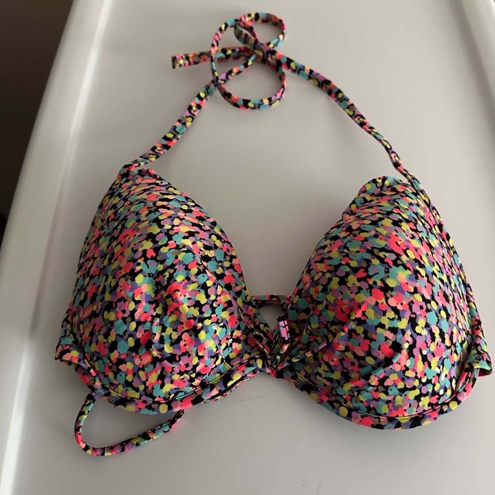 Victoria's Secret Spaghetti strap floral bikini top